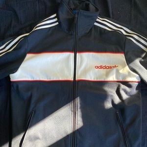 Adidas track jacket large navy